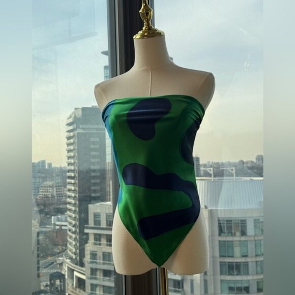 🆕 SIR THE LABEL 🧿 NWOT Frankie Scarf, Blue Green Hues - Print by Frankie Tobin - Picture 8 of 14